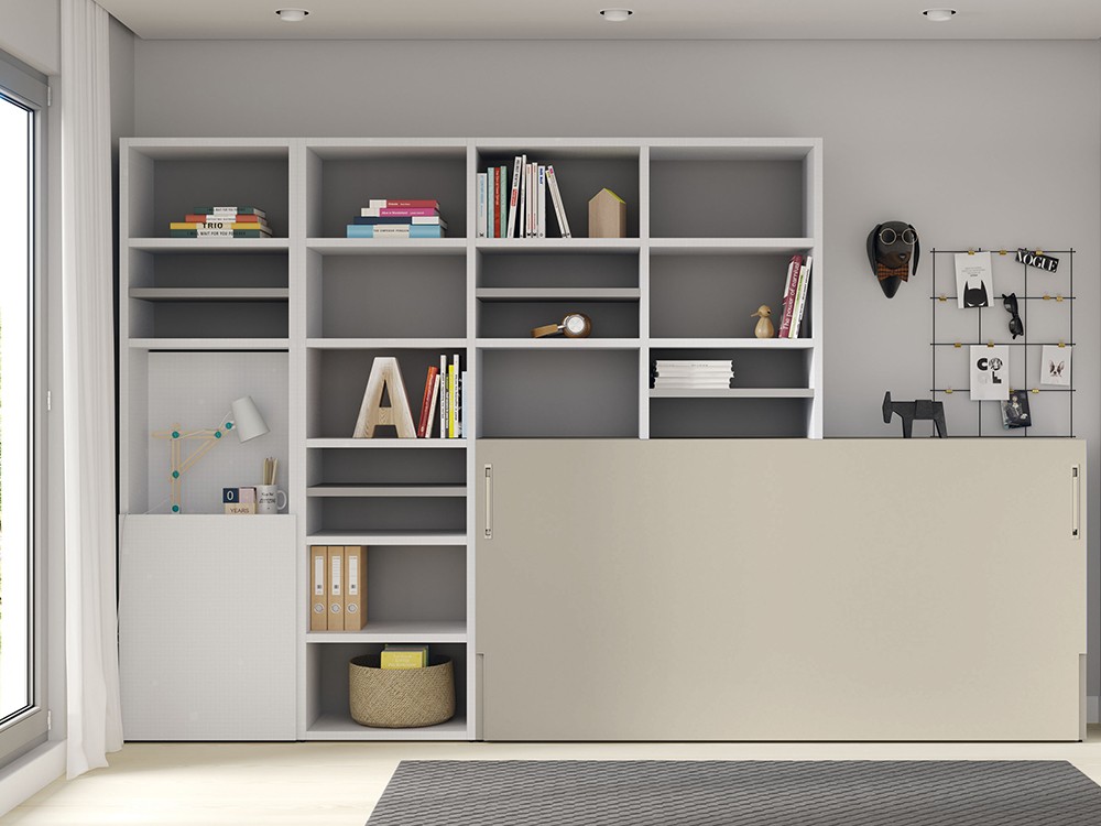 Mueble multifunción con cama abatible horizontal 90cm U&D 07 de jotajotape - 5