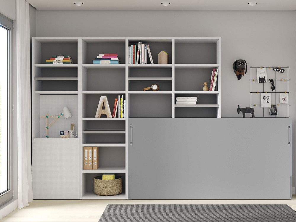 Mueble multifunción con cama abatible horizontal 90cm U&D 07 de jotajotape - 6