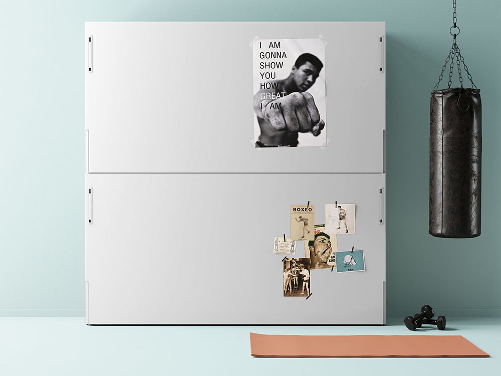 Litera abatible horizontal 90cm sin marco Up & Down de Jotajotape - 4