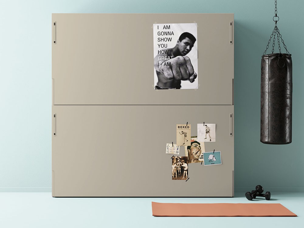 Litera abatible horizontal 90cm sin marco Up & Down de Jotajotape - 3