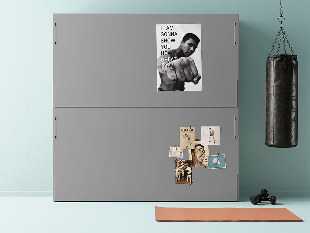 Litera abatible horizontal 90cm sin marco Up & Down de Jotajotape - 5