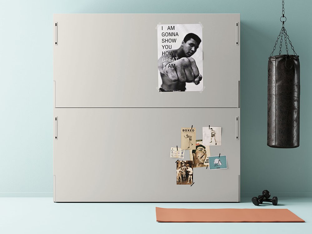 Litera abatible horizontal 90cm sin marco Up & Down de Jotajotape - 2