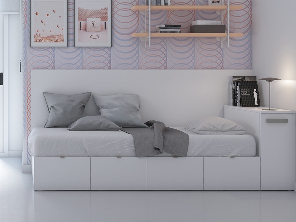 Cama modular con arcón extraíble Cubo Vita 12 de jotajotape - 3