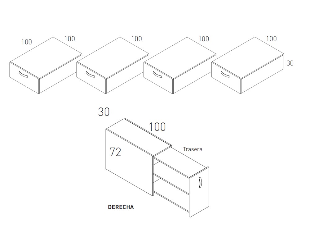 Cama modular con arcón extraíble Cubo Vita 12 de jotajotape - 9