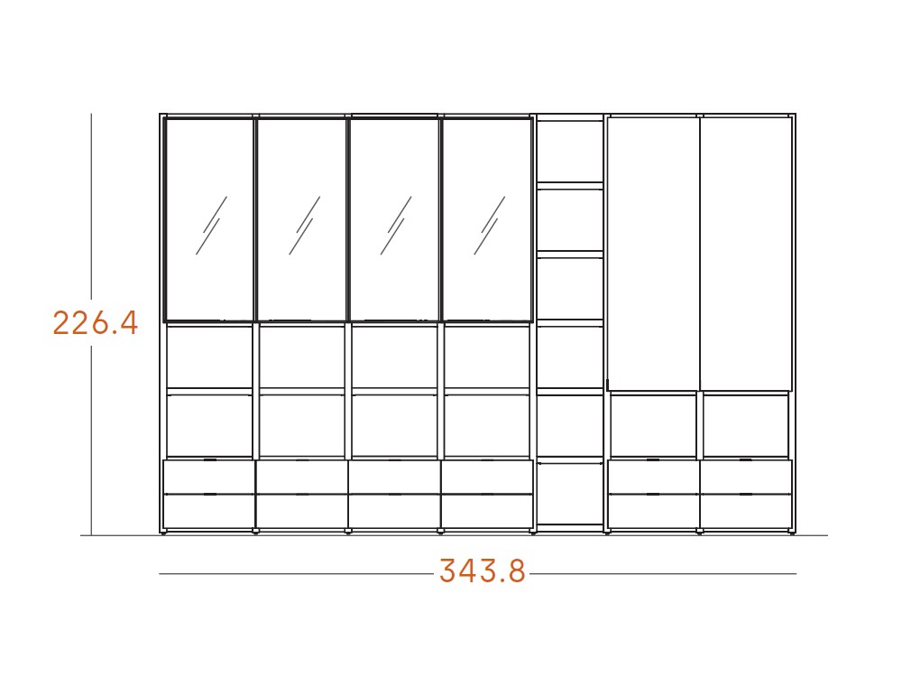 Librería con vitrina ADD 06 de Antaix - 3