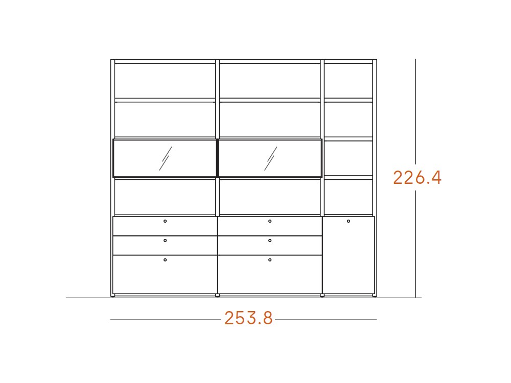 Librería con vitrina ADD 07 de Antaix - 7