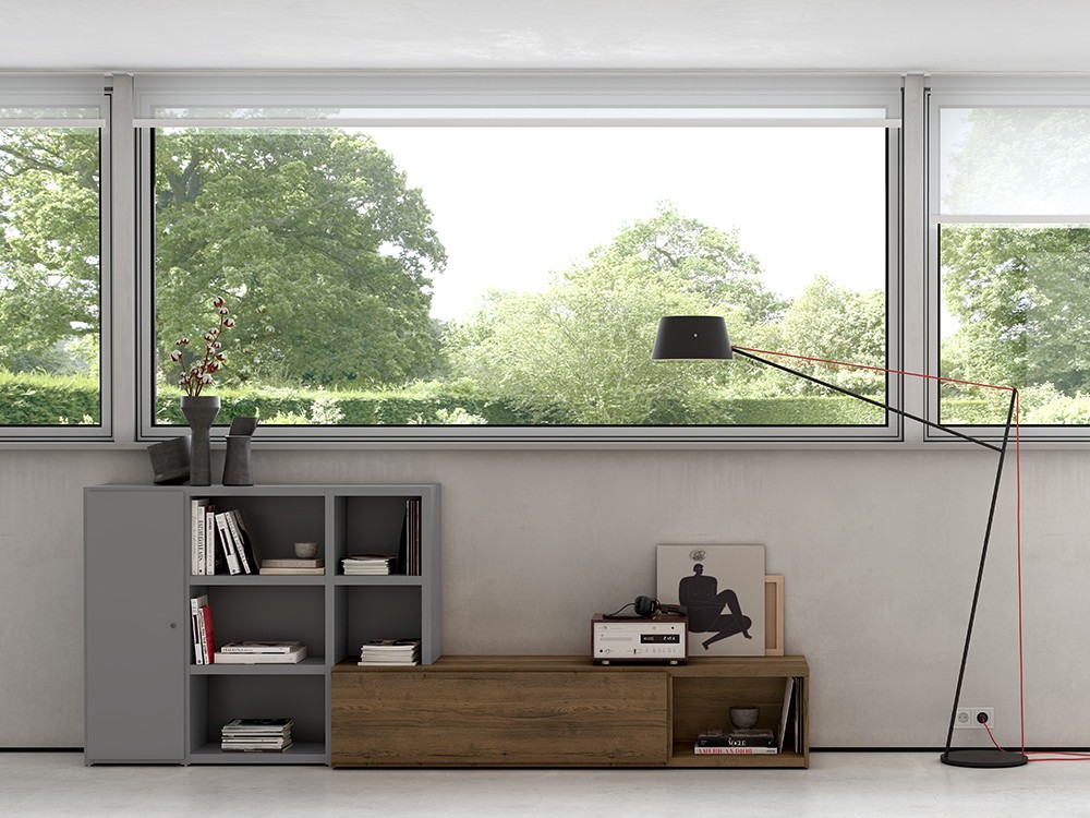 Mueble TV con librería Cacao ADD 14 de Antaix - 1