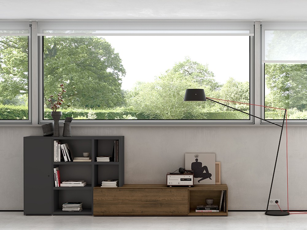 Mueble TV con librería Cacao ADD 14 de Antaix - 4