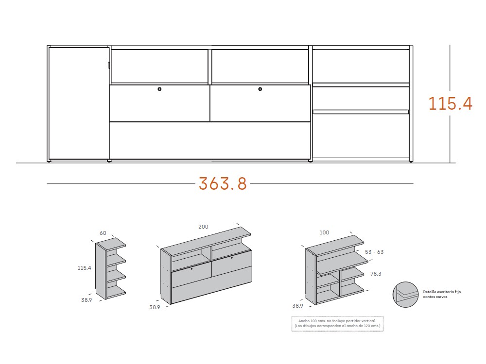 Estantería con escritorio infantil ADD 21 de Antaix - 9