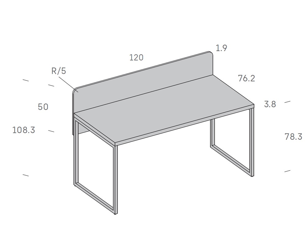 Escritorio con faldón ADD 30 de Antaix - 3