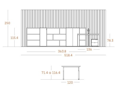Proyecto de oficina con tres puestos ADD 32 de Antaix - 3