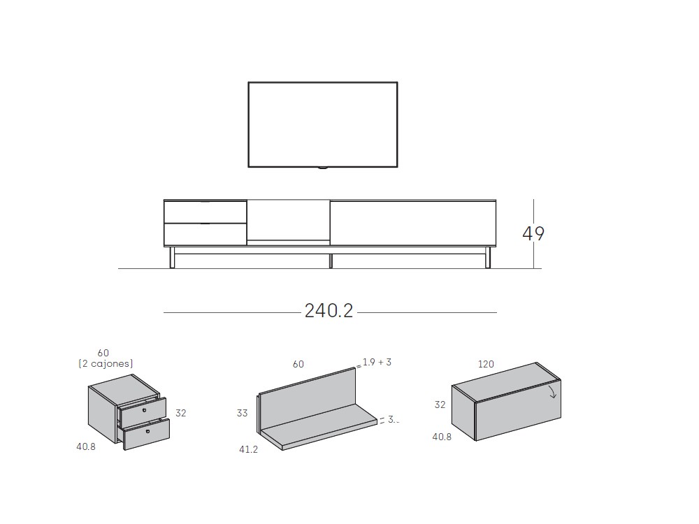 Mueble para televisión Way Home 02 de Antaix - 7
