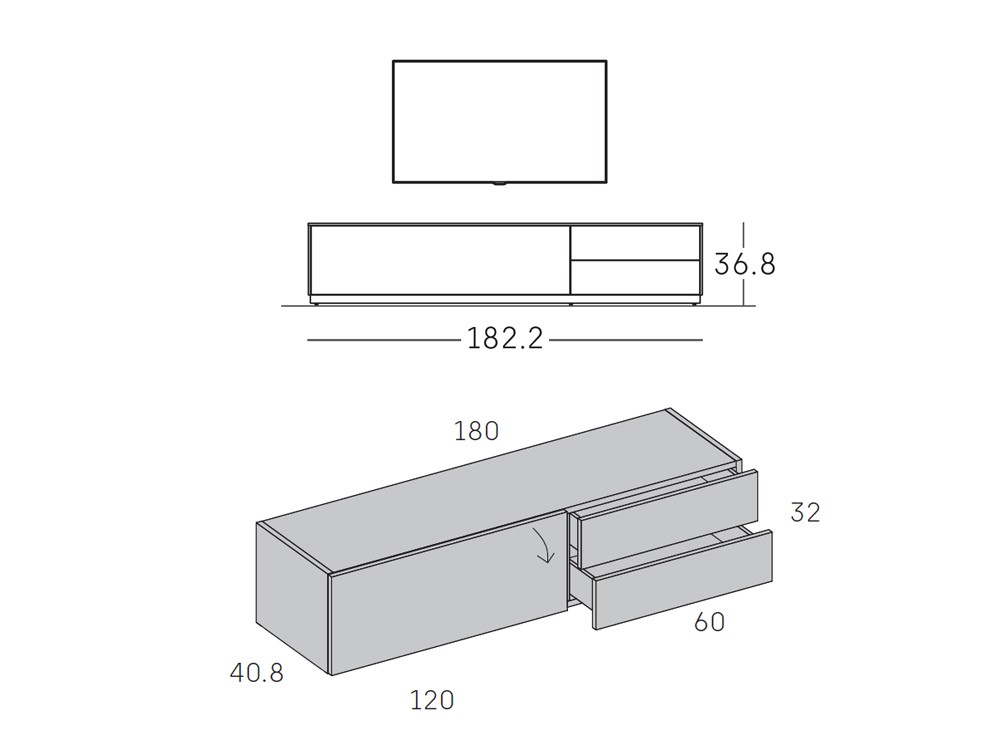 Mueble para televisión Way Home 08 de Antaix - 8