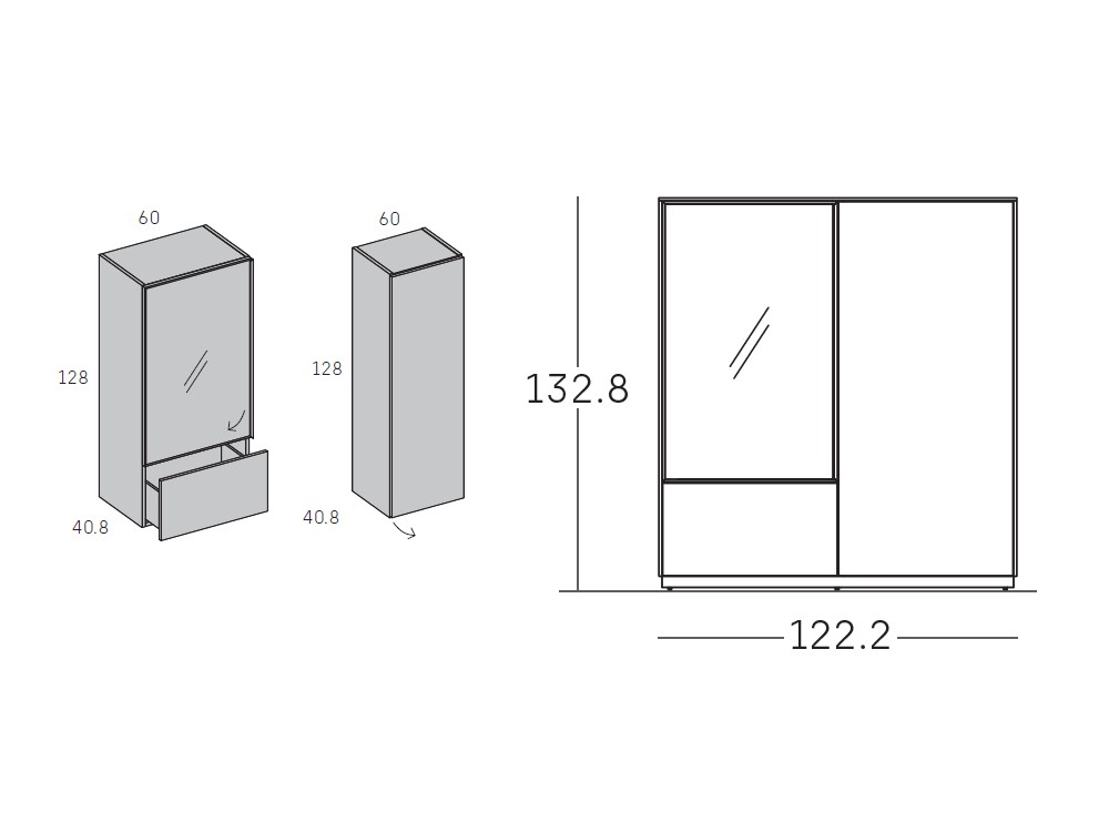 Aparador alto con vitrina Way Home 08 de Antaix - 9