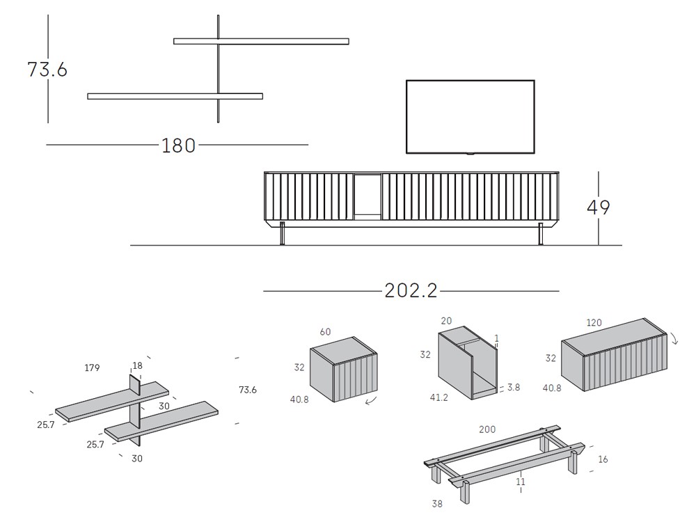 Mueble para televisión Ligne Way Home 09 de Antaix - 9