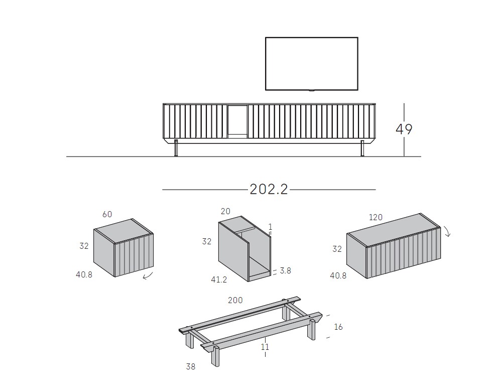 Mueble para televisión Ligne Way Home 09 de Antaix - 8