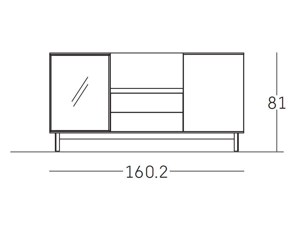 Aparador bajo con vitrina Way Home 14 de Antaix - 9