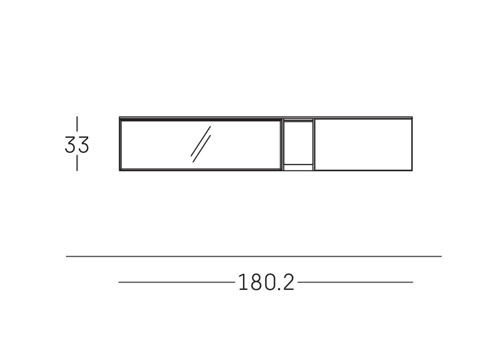 Aparador suspendido con vitrina Way Home 23 de antaix - 3