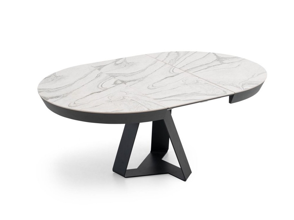 Mesa redonda extensible de comedor Carcassone Porcelánico Neolith de Pure Designs - 2
