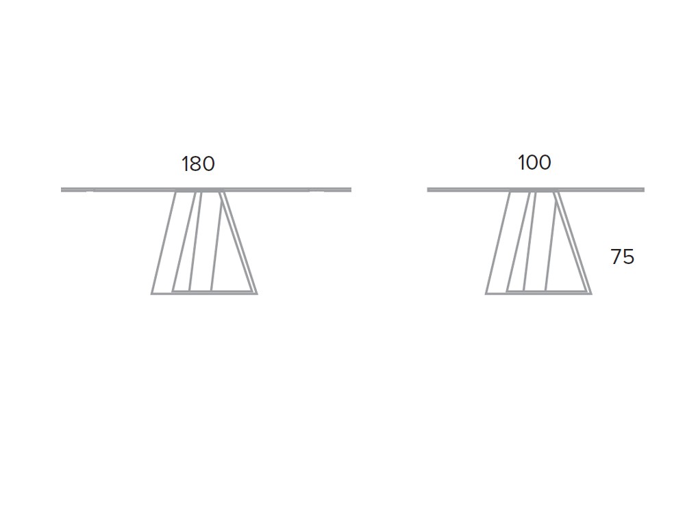 Mesa fija de comedor Carcassone porcelánico o dekton de Pure Designs - 6