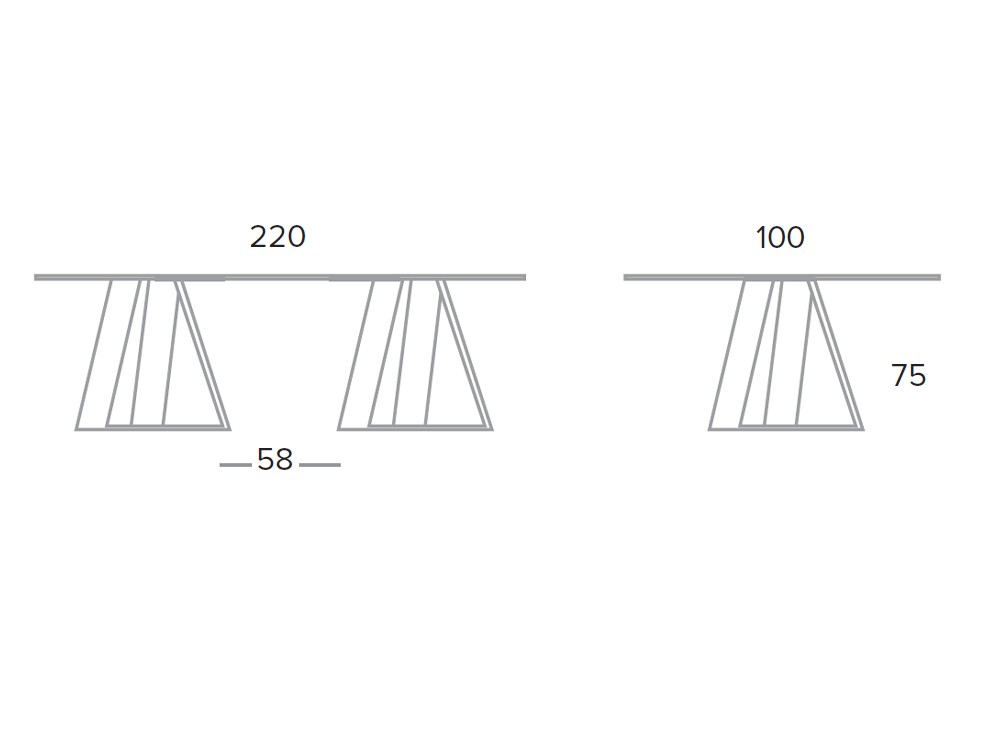 Mesa fija de comedor Carcassone porcelánico o dekton de Pure Designs - 9