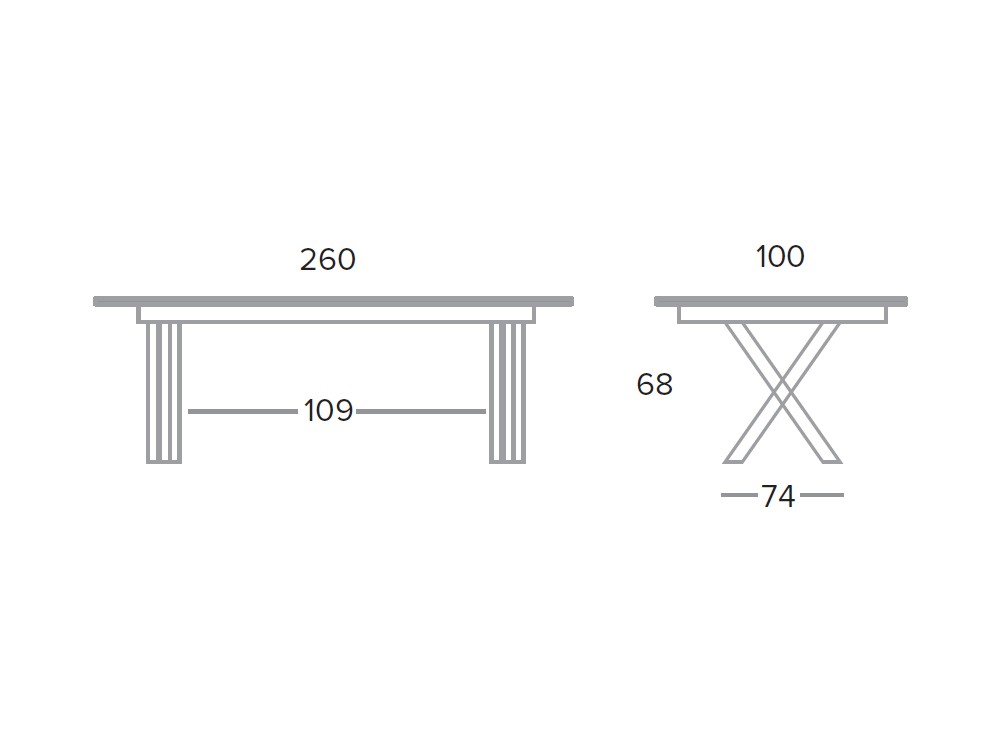 Mesa de comedor Crossfire porcelánico o dekton de Pure Designs - 13