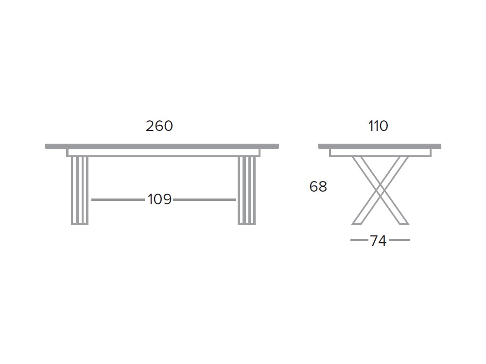 Mesa de comedor Crossfire porcelánico o dekton de Pure Designs - 14