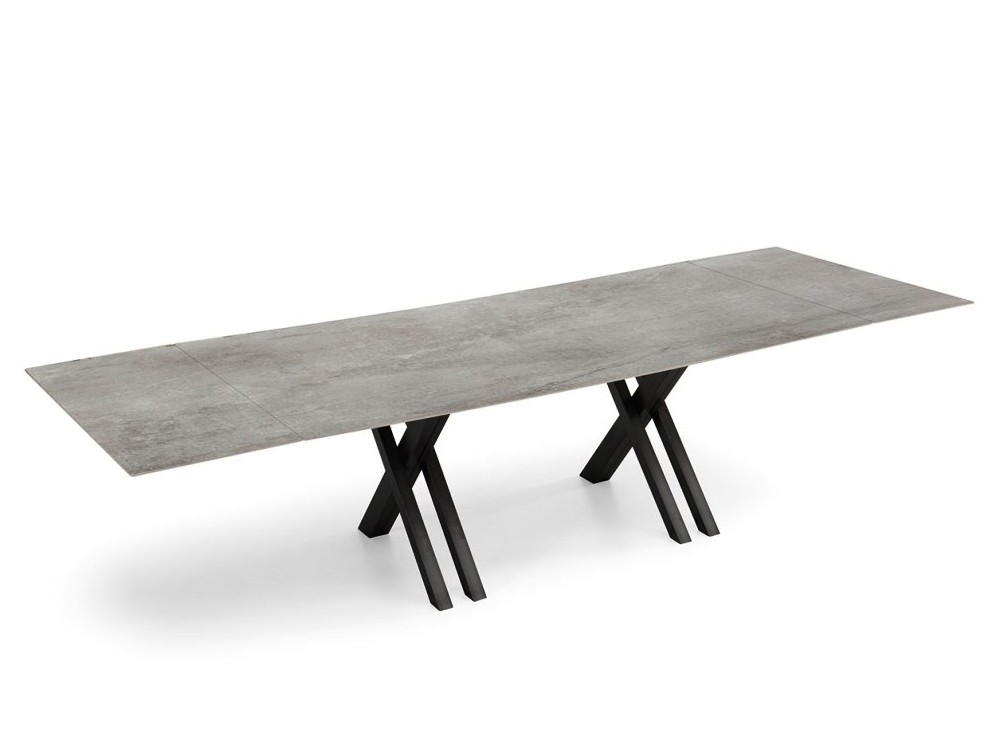 Mesa extensible de comedor de porcelánico o dekton Crossfire de Pure Designs - 1