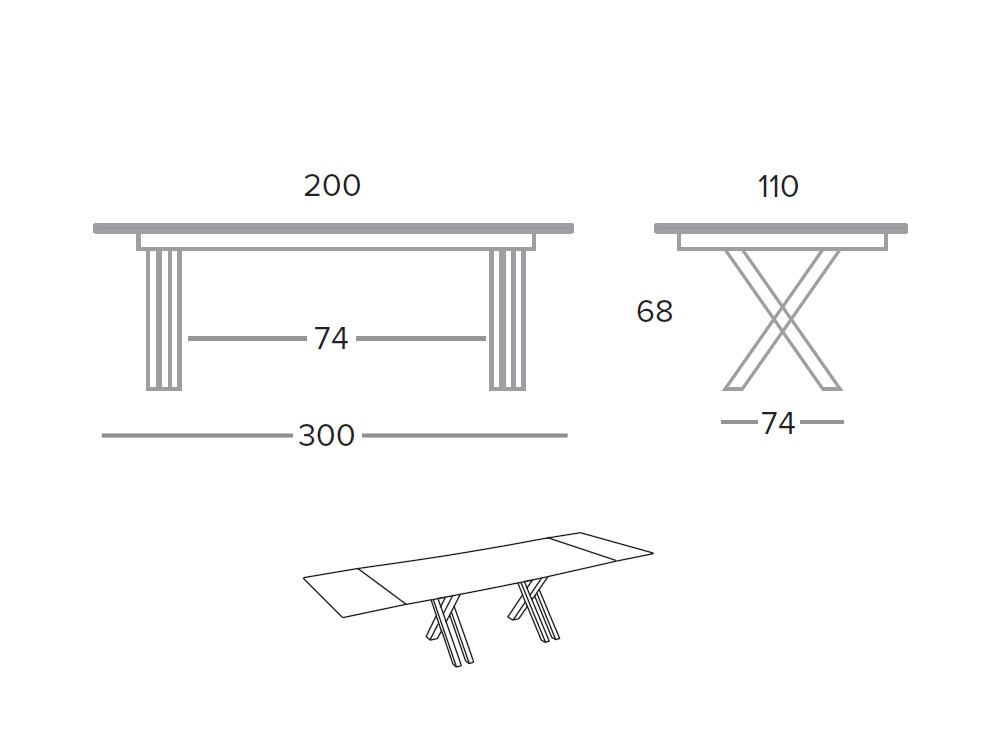 Mesa extensible de comedor de porcelánico o dekton Crossfire de Pure Designs - 6