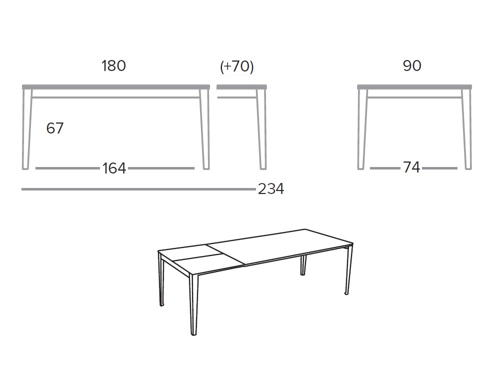 Mesa extensible de comedor Dylan porcelánico o dekton de Pure Designs - 8