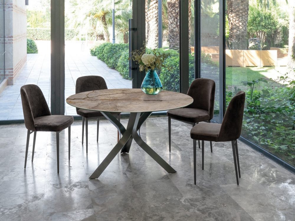 Mesa redonda de comedor Kron de porcelánico o dekton de Pure Designs - 2