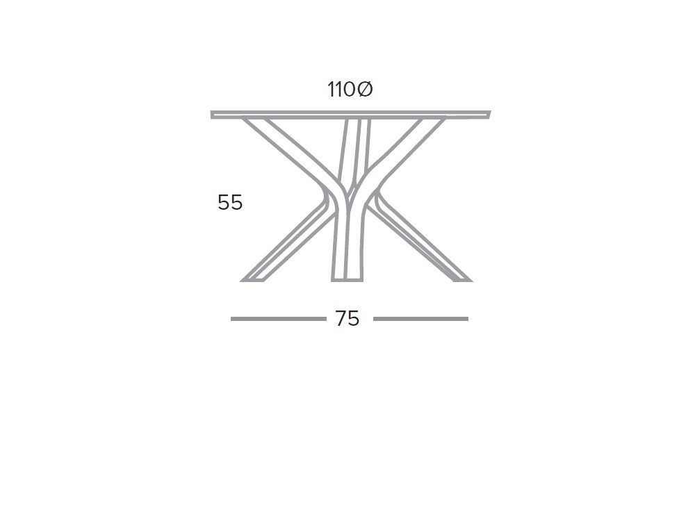 Mesa redonda de comedor Kron de porcelánico o dekton de Pure Designs - 6