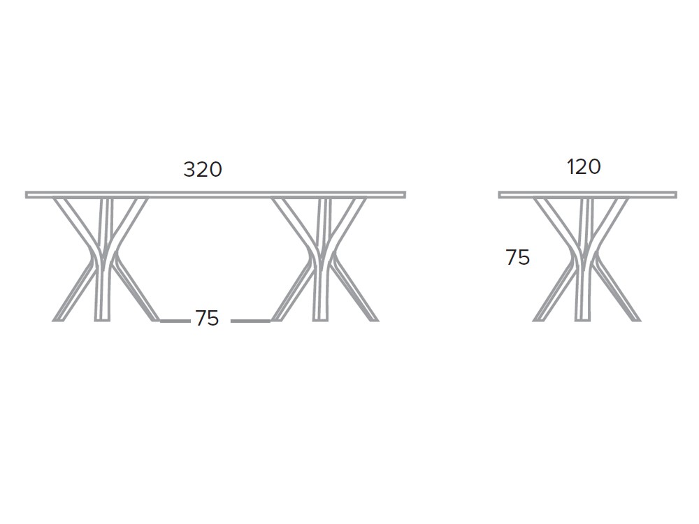 Mesa fija de comedor Kron porcelánico o dekton de Pure Designs - 17