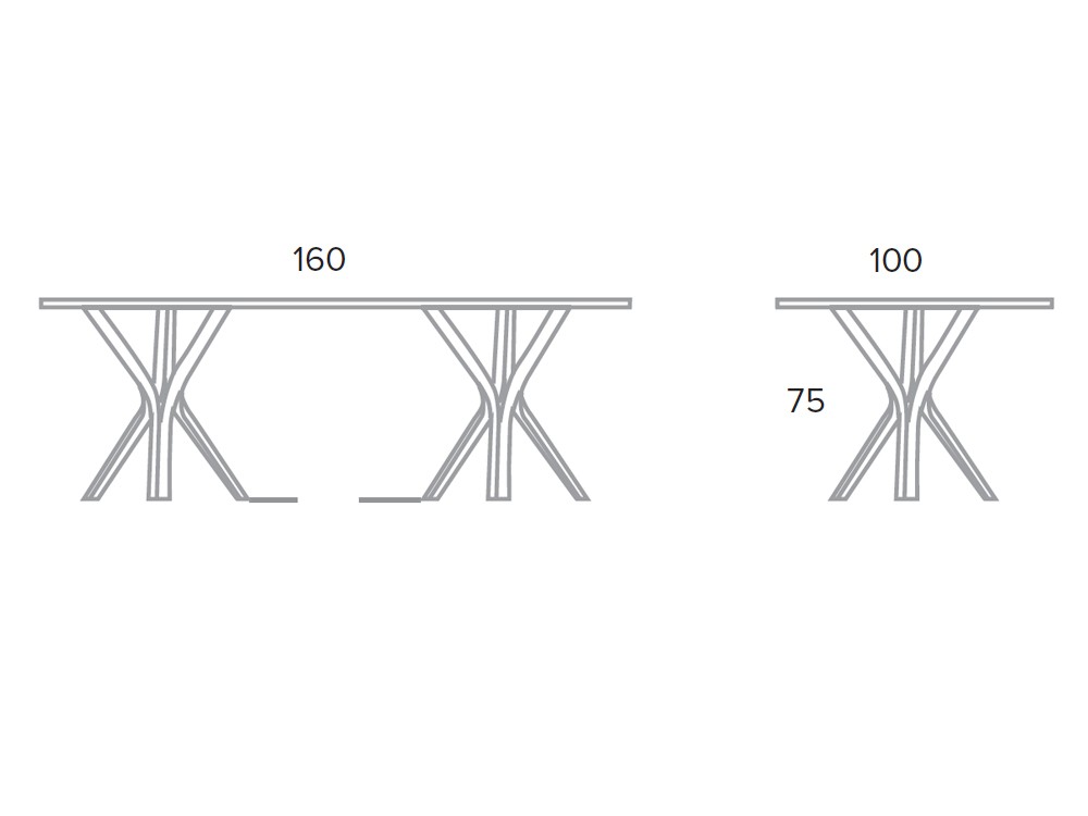 Mesa fija ovalada de comedor Kron porcelánico o dekton de Pure Designs - 4