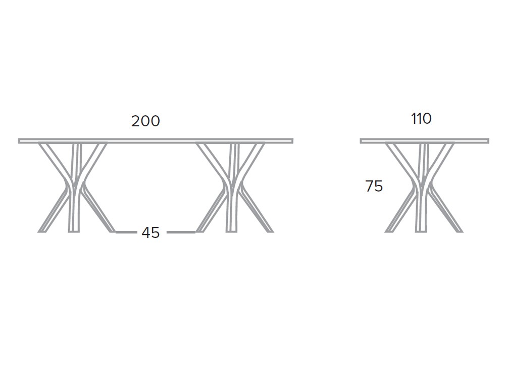 Mesa fija ovalada de comedor Kron porcelánico o dekton de Pure Designs - 7