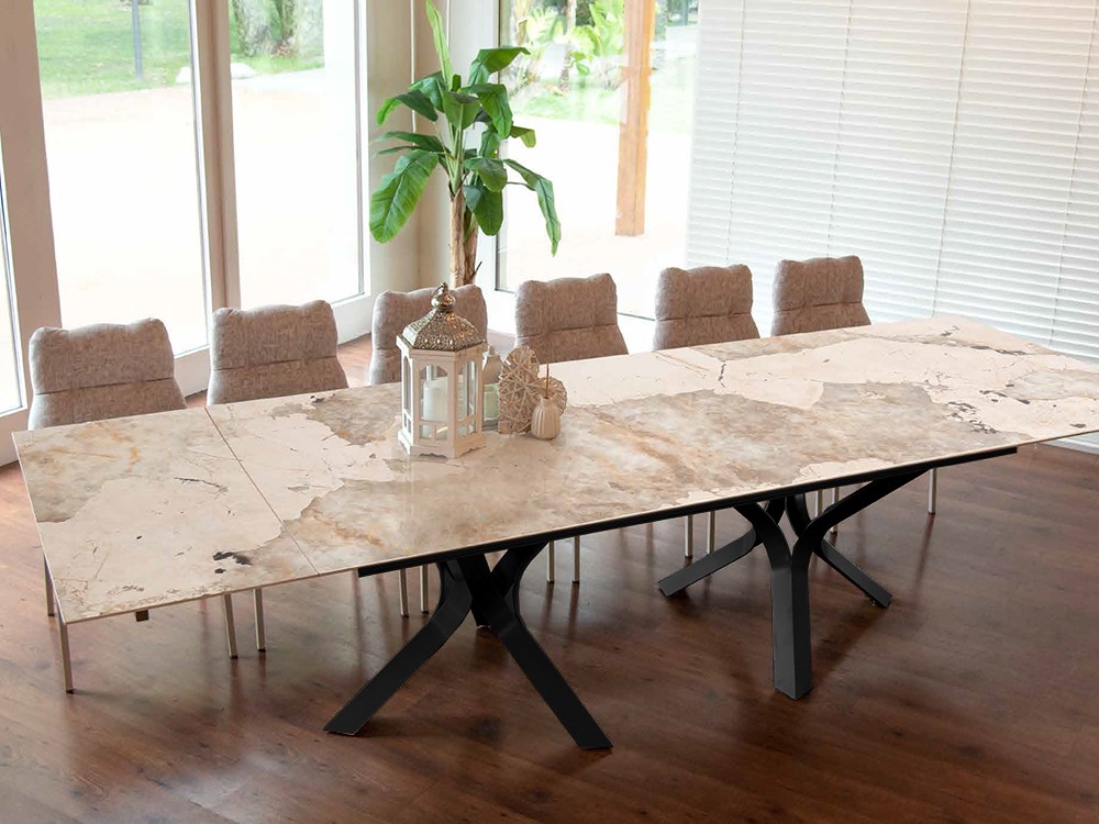 Mesa extensible de comedor Kron porcelánico o dekton de Pure Designs - 2