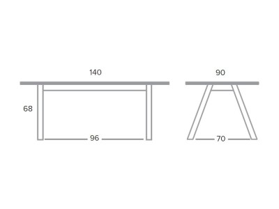 Mesa fija de comedor Nordic porcelánico o dekton de Pure Designs - 4