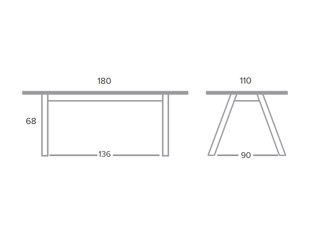 Mesa fija de comedor Nordic porcelánico o dekton de Pure Designs - 8