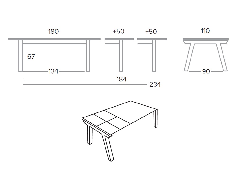Mesa extensible de comedor Nordic porcelánico o dekton de Pure Designs - 9
