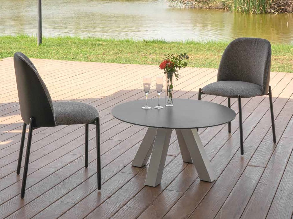 Silla tapizada Shell con patas de metal de Pure Designs - 5