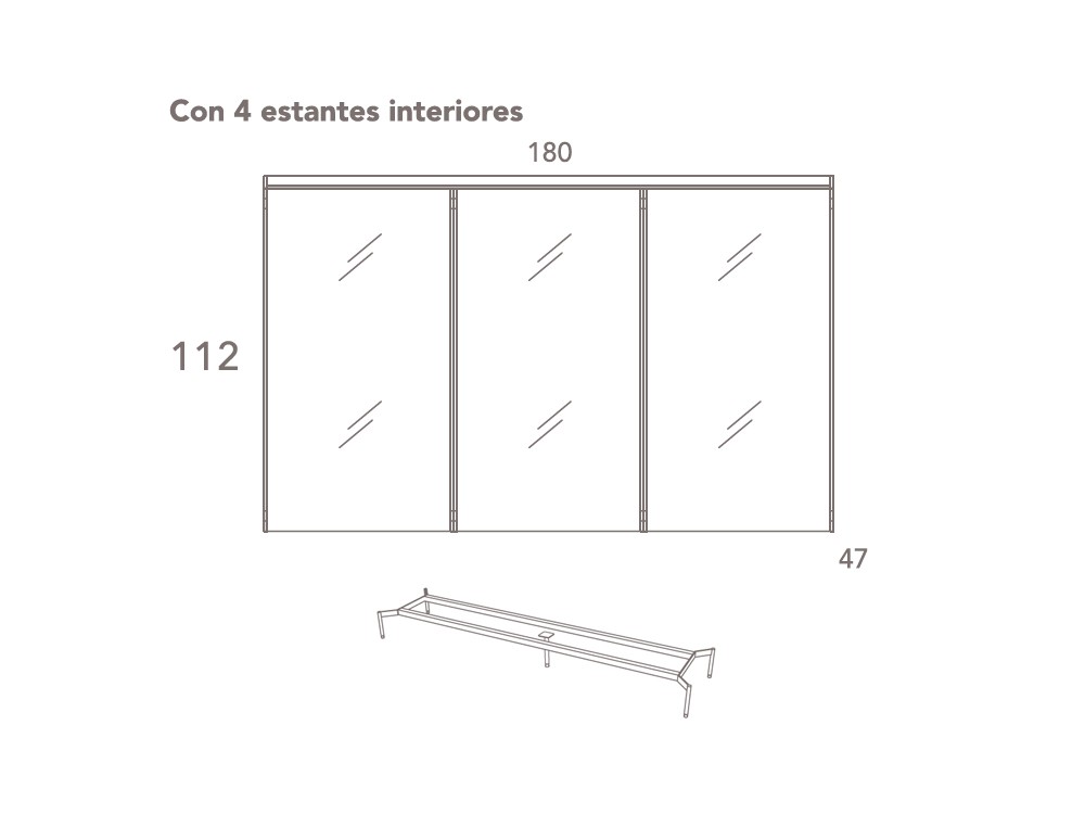 Vitrina baja con luz Glass-14 DC de Besform - 4