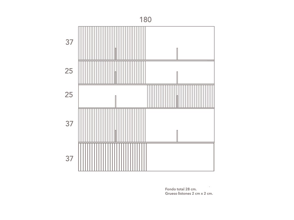 Estantería Art-17 laca poro abierto DC de Besform - 3