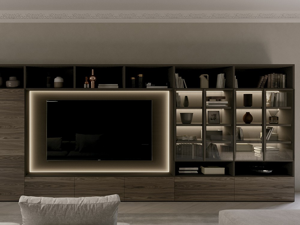 Librería mueble TV Book-20 nogal antik DC de Besform - 3