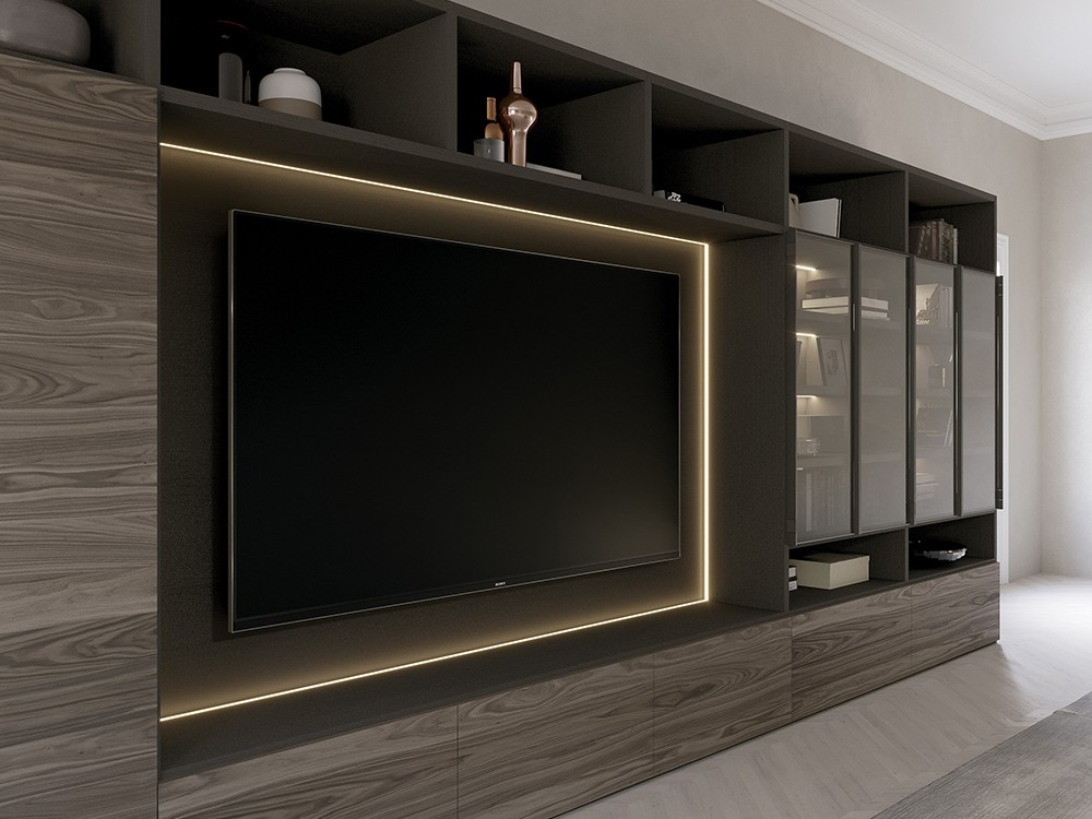 Librería mueble TV Book-20 nogal antik DC de Besform - 2