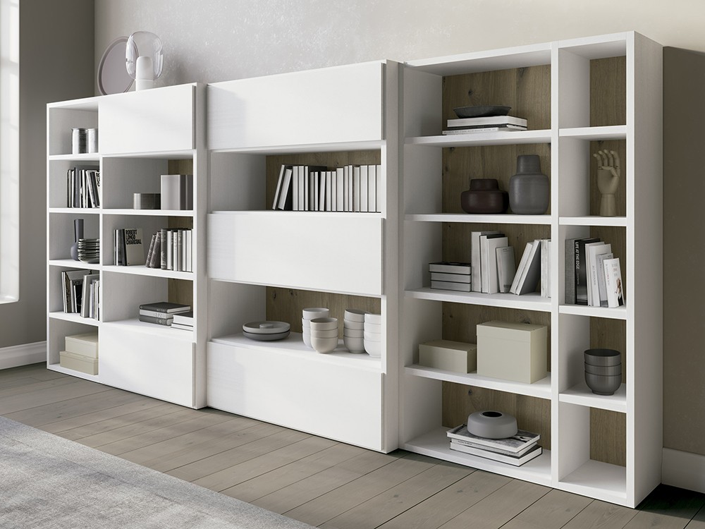 Librería Book-22 Roble Rustik y laca DC de Besform - 2