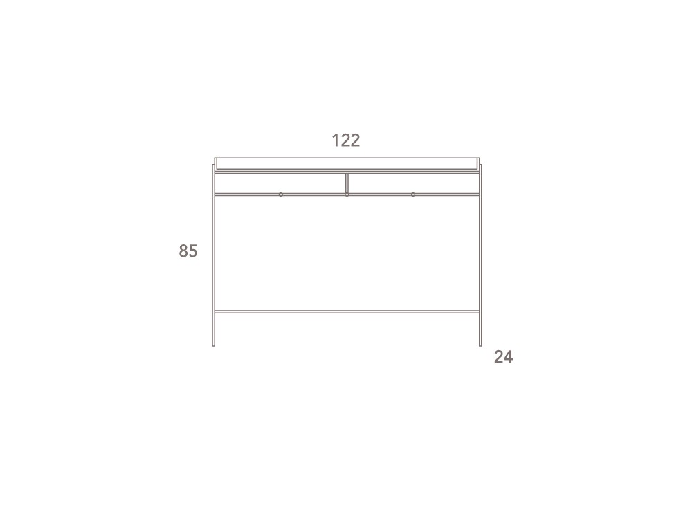 Recibidor Fil-24 chapa natural con o sin espejo DC de Besform - 3