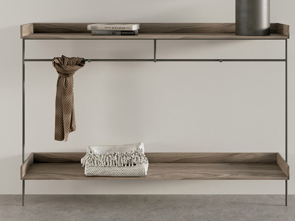 Recibidor Fil-25 chapa natural con dos estantes DC de Besform - 2