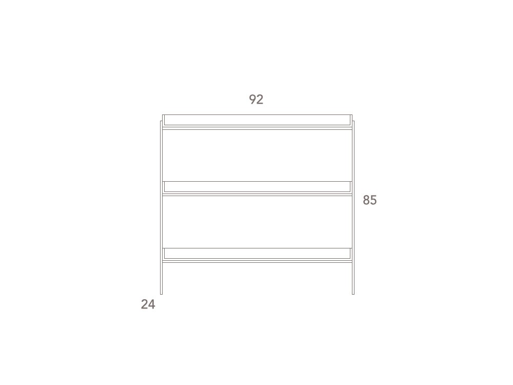Estantería Fil-26 chapa natural DC de  Besform - 3