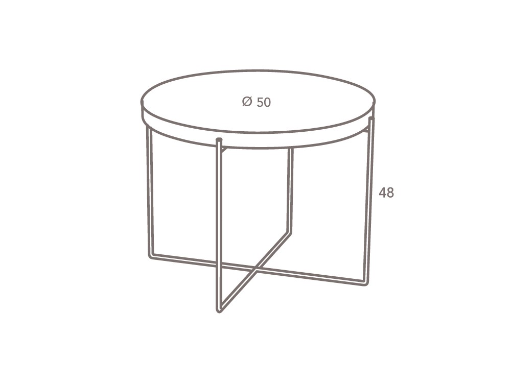 Mesa auxiliar redonda Fil en laca poro abierto, laca o porcelánico de Besform - 6