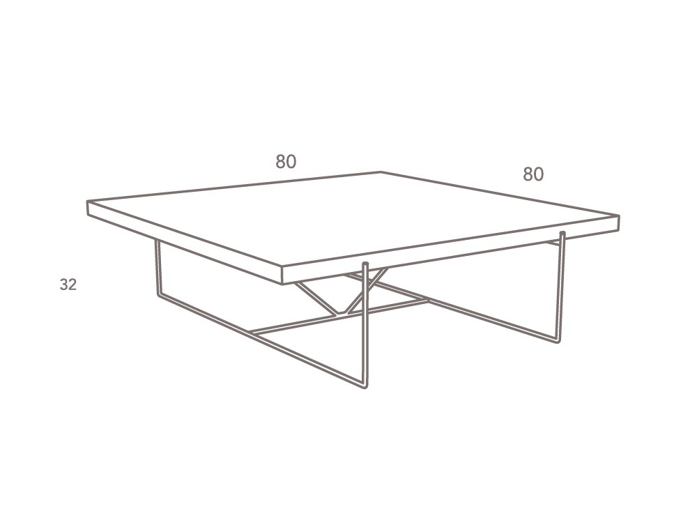 Mesa centro Fil chapa natural de Besform - 3